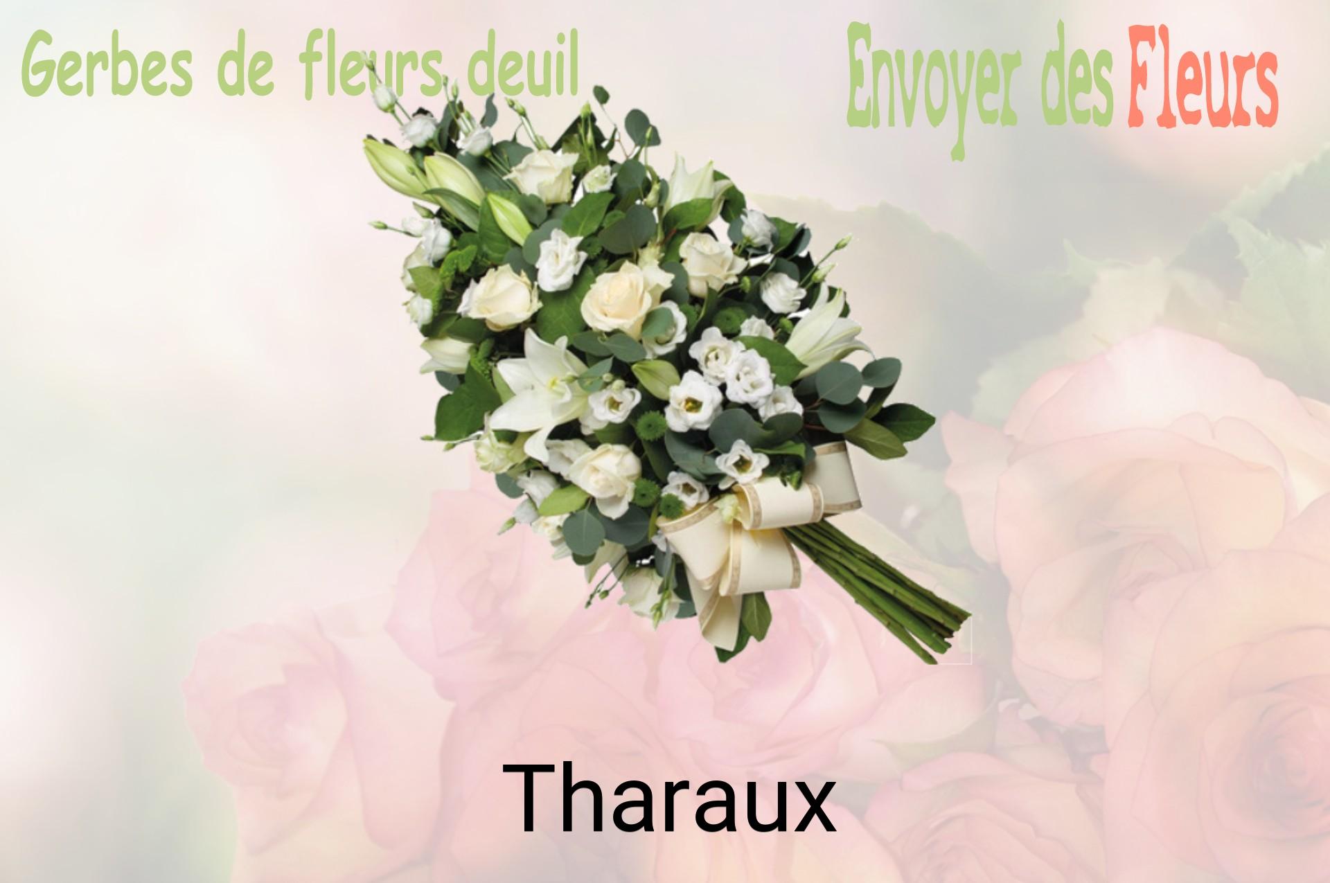 Gerbe de fleurs de deuil livrée à Tharaux
